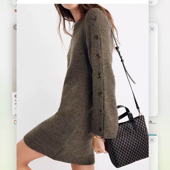 Madewell Donegal Button-Sleeve Sweater-Dress - Picture 4 of 10